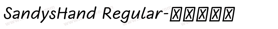 SandysHand Regular字体转换